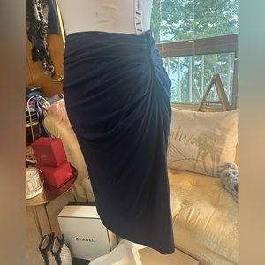 MM LaFleur Jersey Stretch Skirt Navy Medium